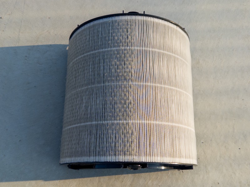 半分だけブラシで掃除した写真