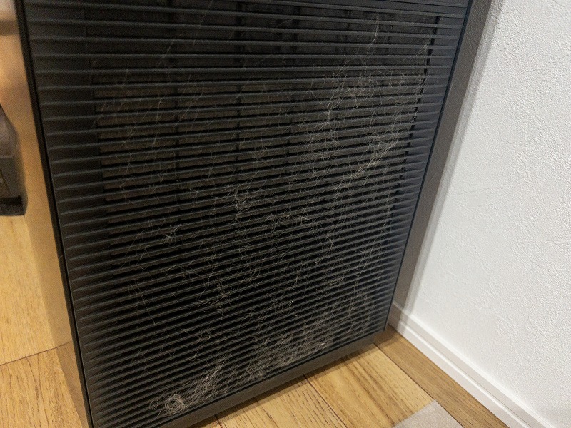 猫の毛毛を吸う空気清浄機