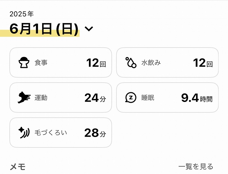 Catlogのアプリ画面