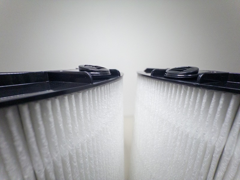 互換品JORAIRのフィルターの個体差は押す部分