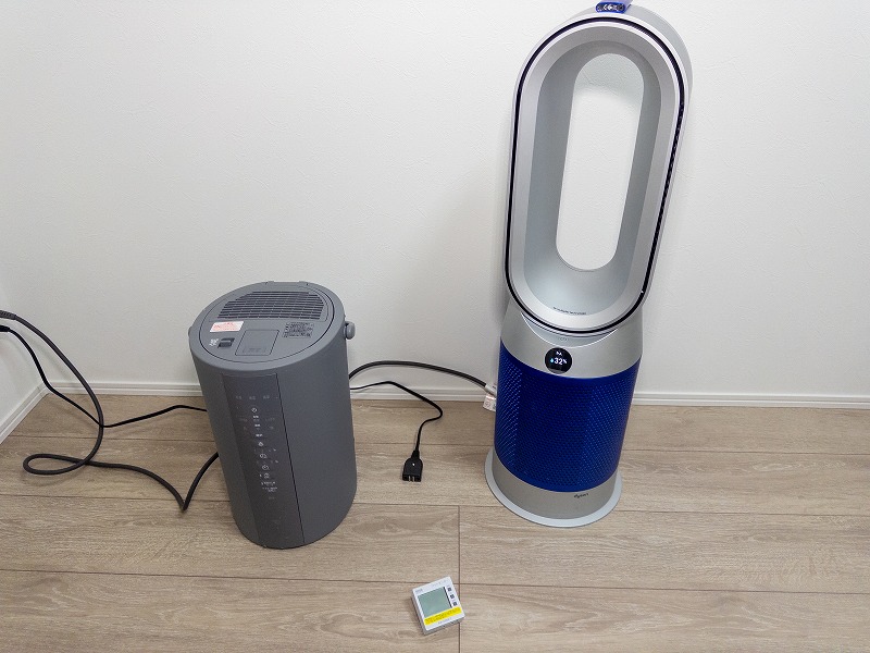 象印の加湿機とシャープの空気清浄加湿機の加湿力と電気代